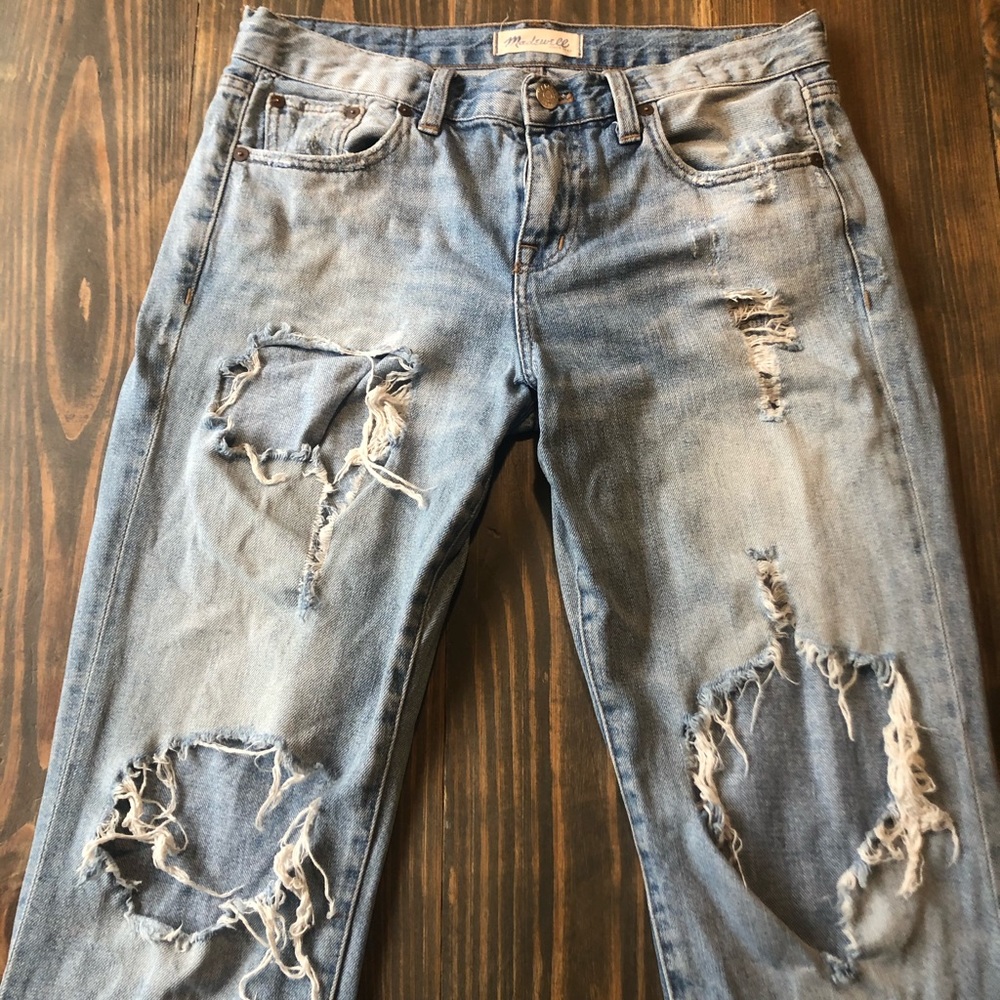 🌻MADEWELL DISTRESSED BOYFRIEND JEANS🌻 - Picture 2 of 6